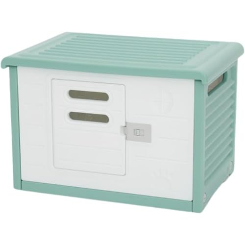 Wyazziv四季通用ペットハウス/キャット・犬向け/防寒耐重通気性良/雨よけ防風/組立簡単 洗え 小型〜大型犬や猫に適 屋外・室内 (green,門があります)