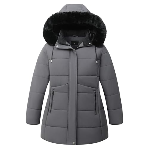 KAIDER Women's Plus Size Winter Coat Waterproof warm Down Coat Detachable Hooded Parka Jacke KAIDER Women's Plus Size Winter Coat Waterproof warm Down Coat Detachable Hooded Parka Jacke