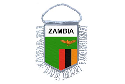 Akachafactory Fanion Mini Drapeau Pays Voiture Decoration Zambie zambien