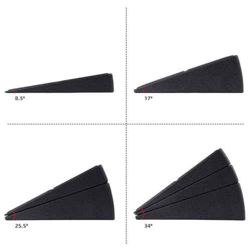 CampTeck U7259 3-Piece Multi-Angle Foam Fitness Slant Board, Squat Wedge, Squat board, Incline Board, Stretch Wedge, Calf Stretcher - Black - Image 4