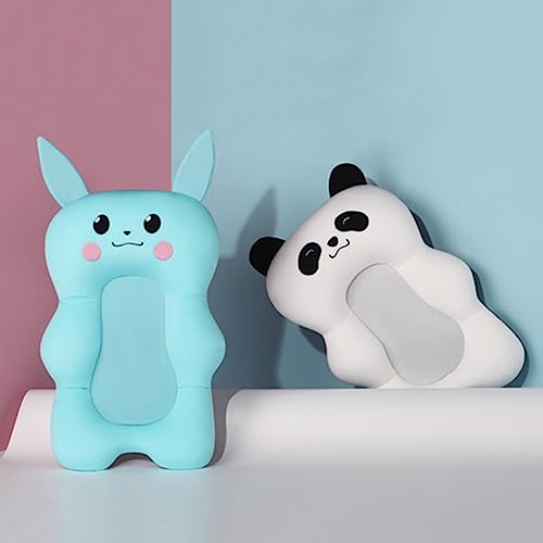 Image of Baby Bath Seat, Infant Bath Mat with Anti-Slip Bottom, Soft Support Cushion Pad for Newborns and Toddlers, Newborn Bath Support, Adorable Animal Design Bath Pad