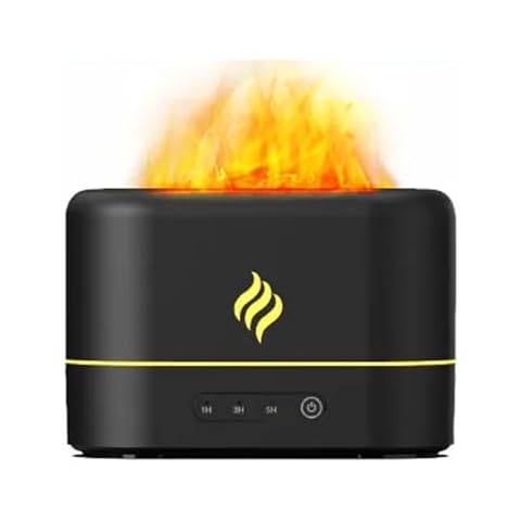 Romwish 3D Essential Oil Diffuser,7 Flame Color Noiseless Essential Oil Diffuser,Waterless Auto-Off for Bedroom Office Spa Home Decor Cover