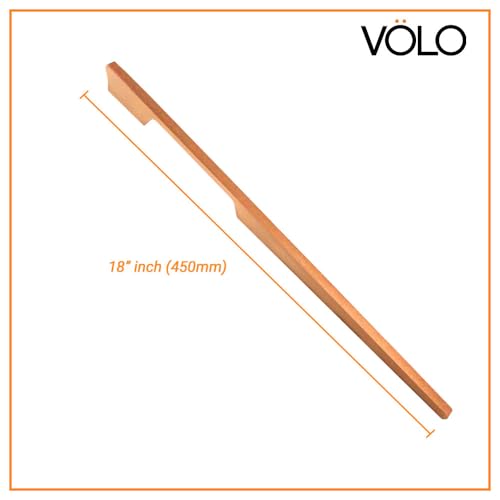 Image of VOLO Aluminium Wardrobe Handle - Elegant Pull Handle for Wardrobe Doors, Cabinet Doors, and Drawers in Kitchen, Office, and Bedroom (Pack of 2 Pieces) (SAC-40 Rose Gold 18 Inch (450mm))