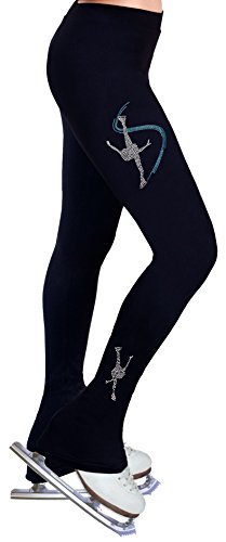 NY2 SPORTSWEAR Figure Skating Practice Pants with Rhinestones - R272 (Adult Medium)