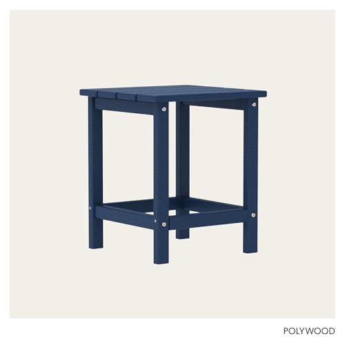 Image of Polywood Long Island Side Table, 15.13in. x 14.75in. x 18in, Navy