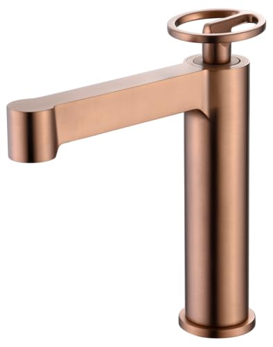 GALYON -IMEX- Monomando de Lavabo - Serie Olimpo - Cartucho Cerámico Ø26 mm (Oro Rosa)