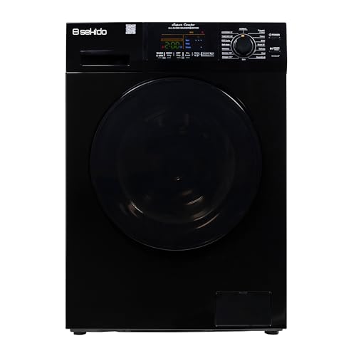 Sekido All-in-One Washer Dryer VENTLESS/VENTED PET cycle 1.62cf/15lbs 110V (Black)