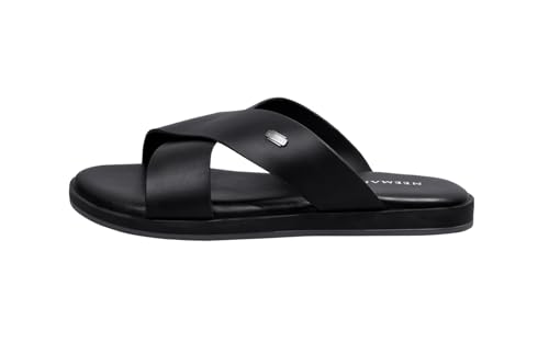 Image of Neeman's Minimals Sandals for Men | Casual Slippers with Ergonomic Arch Support & Anti Skid Sole | Faux Leather Waterproof Chappal | Lightweight Monsoon Floaters for Beach & Outdoor Wear