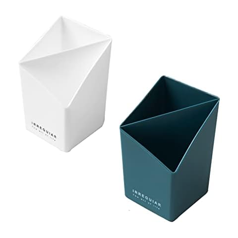 2 Pcs Pen Holder Multifunctional Pencil Pot Durable Pen Container for Vanity Desk School Office Cover