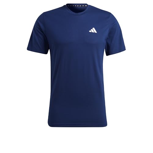 adidas Herren Train Essentials Feelready Training Tee, Dark Blue/White, L