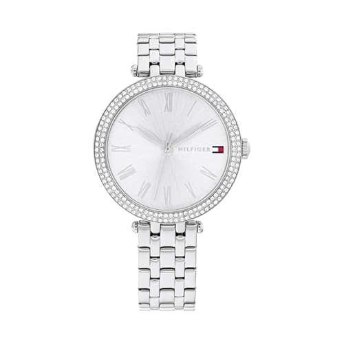 Tommy Hilfiger Women's Watch - Classic 3H Quartz Watch - Stainless Steel Wristbrand - Water Resistant up to 3 ATM/30 Meters - Premium Fashion Timepiece with Day to Night Versatility - 34mm