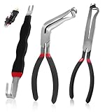 3PCS Electrical Disconnect Pliers, Fuel Line Clip Removal Tool, Automotive Electrical Terminal Connector Separator Removal tool, Trucks Repair with Rapid Disconnector
