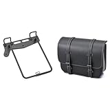 【エリミネーター/SE専用セット】デイトナ(Daytona) バイク用 サドルバッグサポート 左側専用 38523 & ヘンリービギンズ(Henly Begins) バイク用 サイドバッグ 12L EXタッチ ワンタッチサドルバッグ DHS-61 ブラック 49503