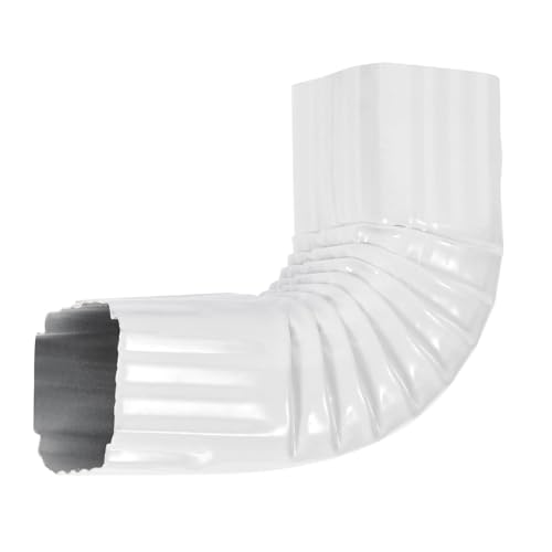 VYH Downspout Gutter Elbows Positive Elbow90 Degrees 2x3 Style A Gutter Elbow Downspout Elbow Roofing Gutter Downspout Elbows (White)