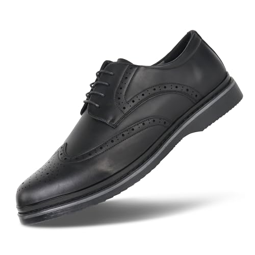 Hawkwell Men's Plus Size Wingtip Brogue Oxfords Dress Shoes US Size 13 14 15 16 17