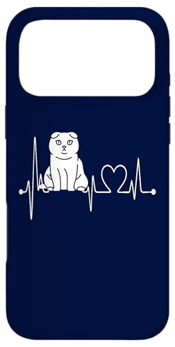 Scottish Fold Cat Heartbeat EKG Funny Cats & Kitten Lovers Coque pour iPhone 17 Pro Max