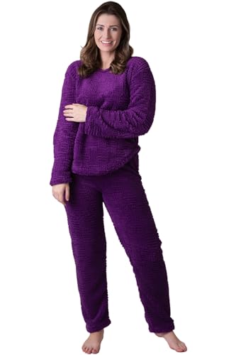 Pyjamas pour femmes en jacquard de polaire Sherpa au tissage haut de gamme