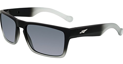 Arnette AN4204 Specialist Rectangular Sunglasses, Fuzzy Black Translucent/Polarized Grey, 59 mm