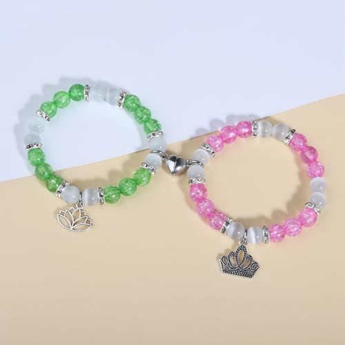 Korotho Matching Bracelets for Couples Best Friend, Spider Kitty Charm Bracelets Christmas Gifts Bff Friendship Matching Jewelry Long Distance Relationship Bracelets for Couples Family Friends Bf Gf4