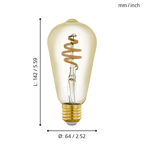 Eglo Connect.z Smart Home E27 LED Filament Light Bulb, ST64, ZigBee, app and Voice Control, dimmable - Image 3