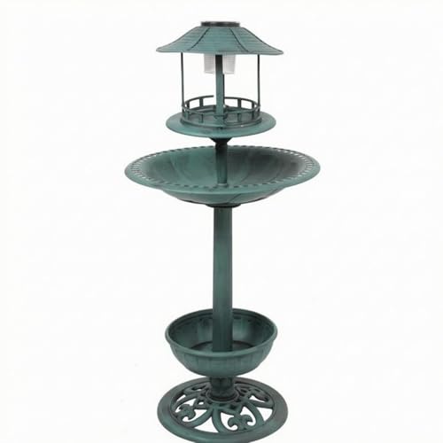 DimyFew Lámpara Jardín LED Solar Estilo Clásico, Verde, Verde Antiguo