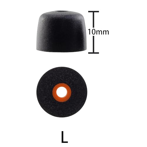 NANLANFAN 交換用メモリーフォームイヤーチップ Shure SE215 PRO SE215 SE112 SE315 SE425 SE535 SE846 Aonic4 Aonic5 イヤホン用 究極の快適性 3ペア (ブラック L)
