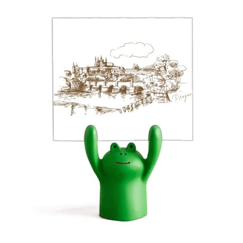 Porte-mémo Charles Bridge Prague motif grenouille pour bureau