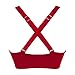 JEUROT Women's Push up Bikini Top Sporty Bikini Top Large Bust Criss Cross Back Supportive Swimsuit Tops Beach Travel Outfits Summer Fashion Clothes (Red, XXL)