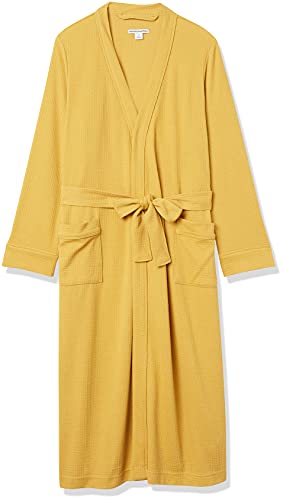 Image of Amazon Essentials Women's Lightweight Waffle Full-Length Bath Robe with Pockets (Available in Plus Size)