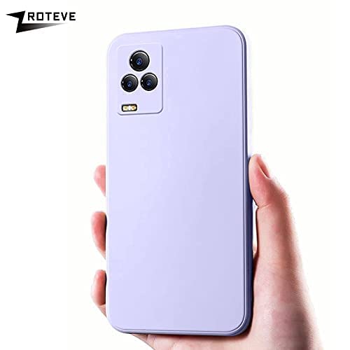Image of TRUEUPGRADE Liquid Silicone Back Cover Case Compatible for Vivo V20 Pro | Microfiber Inside | 360 Degree Protection Back Case Cover for Vivo V20 Pro - Purple