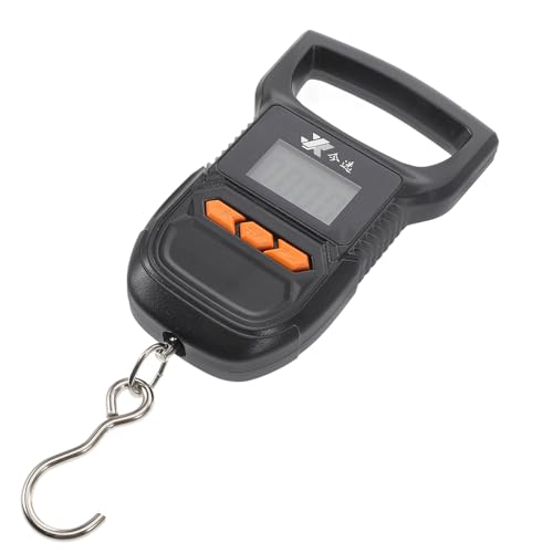 TOYANDONA Báscula Portátil Electrónica de Equipaje y Pesca con Gancho Diseño Compacto y Ligero Abs Resistente Pantalla LCD Digital Capacidad para Viajes y Uso Doméstico
