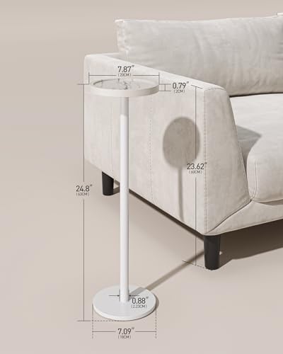 image for KJGKK Drink Table, Small Pedestal Side Table, Round Cocktail Table, Ci