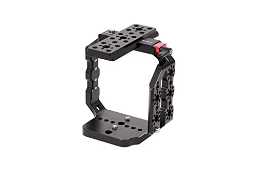 Image of Wooden Camera Form-Fitting Camera Cage, Compatible with Panasonic Lumix BGH1 Camera, with Accessory Mounting Points and ARCA Swiss Top Plate