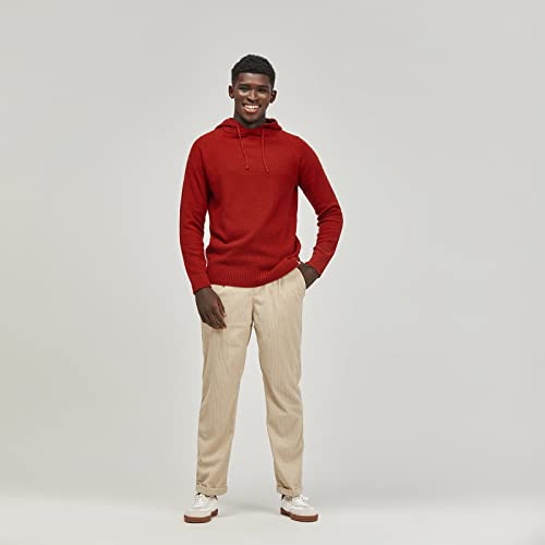 Men's Polyana Cashmere Crewneck Pullover Hoodie Sweater Pique Knit with Long Sleeve2