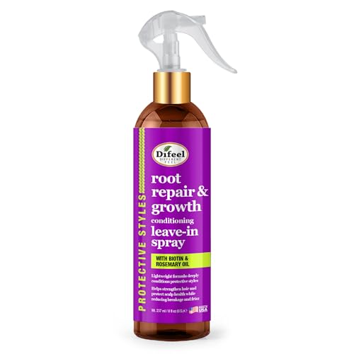 Difeel Root, Repair & Growth Conditioning Leave-in Spray 8 oz. for Stronger, Smoother, Healthier Hair with Deep Conditioning, Scalp Protection, Hair Growth and Frizz Control