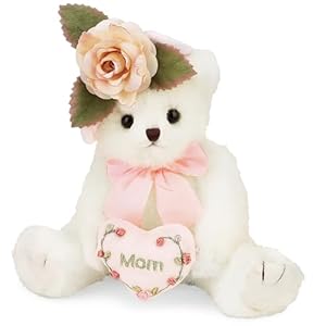 Bearington Mommy Tenderheart White Stuffed Bear, 10 Inch Mother Teddy Bear – Baby Stuffed Animals