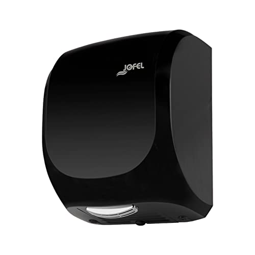 Jofel - Secamanos Óptico de Alto Rendimiento (400 Km/h) 1400W, Secado en 10 segundos, Secador de Manos Automático, Filtro Hepa, Antivandálico, Modelo AVE Carcasa ABS Resistente, AA19600-MT Negro Mate