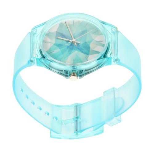 Reloj de cuarzo para estudiantes juvenil con esfera decorativa azul casual