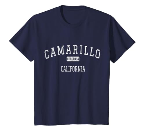 Camarillo California CA Vintage T-Shirt, Youth, Navy Blue, X-Small