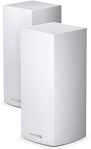 Linksys MX10600 Velop WiFi 6 メッシュ トライバンド システム (AX10600 WiFi ルーター/エクステンダー、525 平方メートルのカバレッジ、4 倍の高速、100 台以上のデバイス、2 ノード、ホワイト)