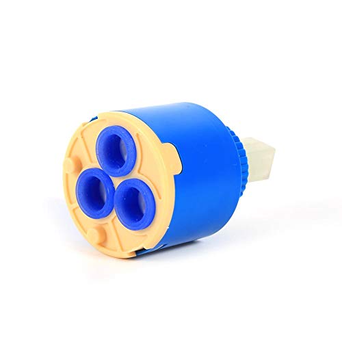 Fdit 35/40Mm Single Handle Ceramic Stem Disc Cartridge Water Mixer Tap Inner Control Faucet Valve for Faucet Replace Part Pp Plastic Blue Practical