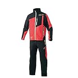 がまかつ(Gamakatsu) アルテマシールド200ウィンドアップレインスーツ GM-3571 ブラック×レッド M