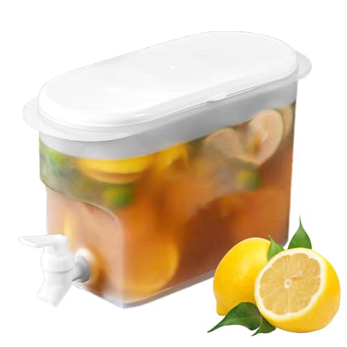 Contenedor de bebidas - tarro de té frío, dispensador de agua refrigerador | Diseño de espiga a prueba de fugas con estructura corporal clara para el de leche de limonada fría almacenamiento