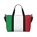 Travel Duffel Bag for Women&Men, italy flag Print Weekender Carry-On Bags, Sports Gym & Overnight Luggage Tote