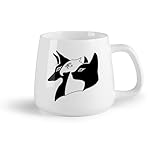 Fruits en céramique Tasses et tasses tendance Égypte antique Dieux égyptiens Anubis Horus Bastet （14oz/400ml） Cadeau humoristique pour les amateurs de café, les collègues et les amis