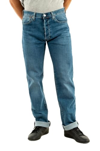Levi's Herren 501 Original Fit Jeans Jeans, Bulldog Indigo Mask, 34W / 32L