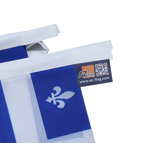 Image of AZ FLAG Quebec 6 meters BUNTING Flag 20 flags 9'' x 6'' - Canada - Canadian region of Quebec STRING flags 15 x 21 cm