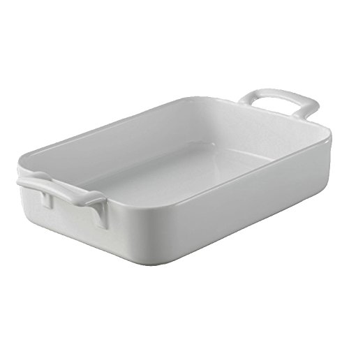 REVOL Belle Cuisine Rectangular Roasting Dish, 3.85 QT - White