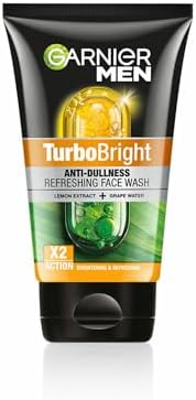 Garnier Men, Face Wash, Brightening & TurboBright Double Action, 100 g