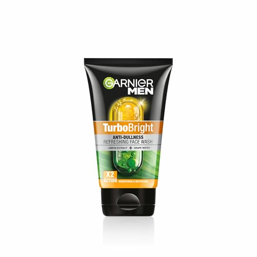 Garnier Men, Face Wash, Brightening & TurboBright Double Action, 100 g